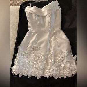 Elegant White Floral Kids Dress